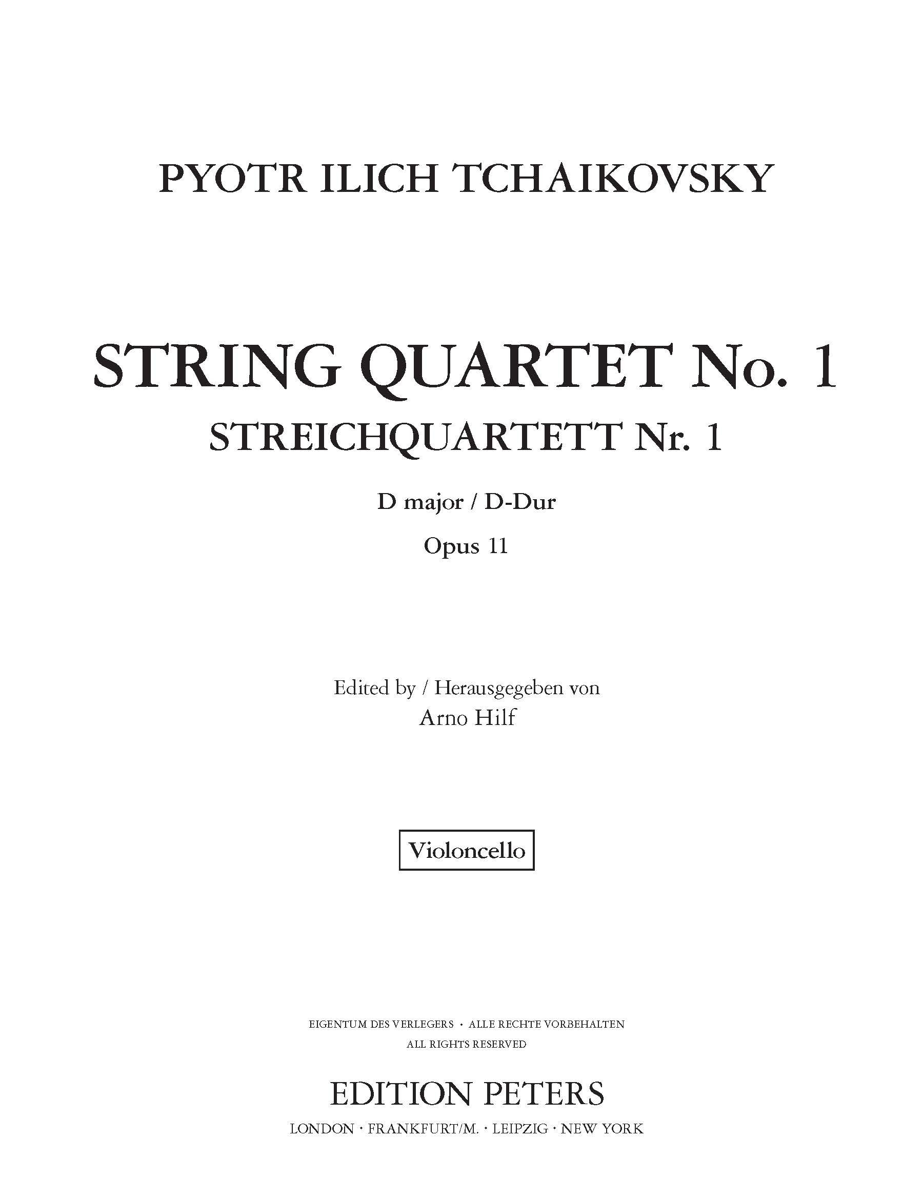 String Quartet No.1 in D Major Op.11