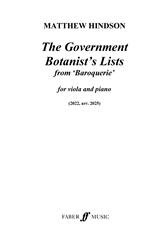 The Government Botanist's Lists (from 'Baroquerie')