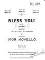 Bless You (Ivor Novello) Sheet Music