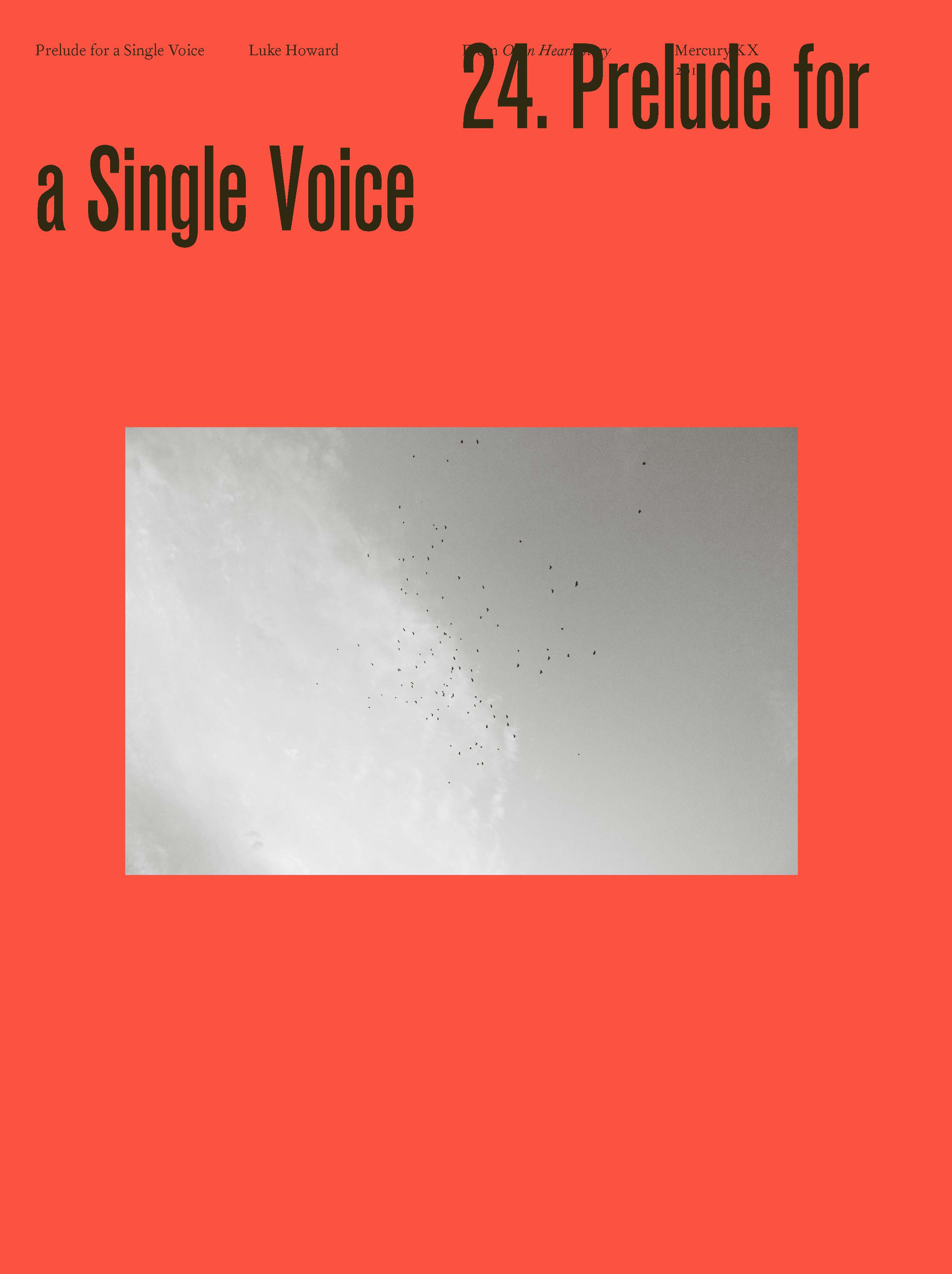 Prelude For A Single Voice