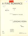 A Fine Romance Sheet Music