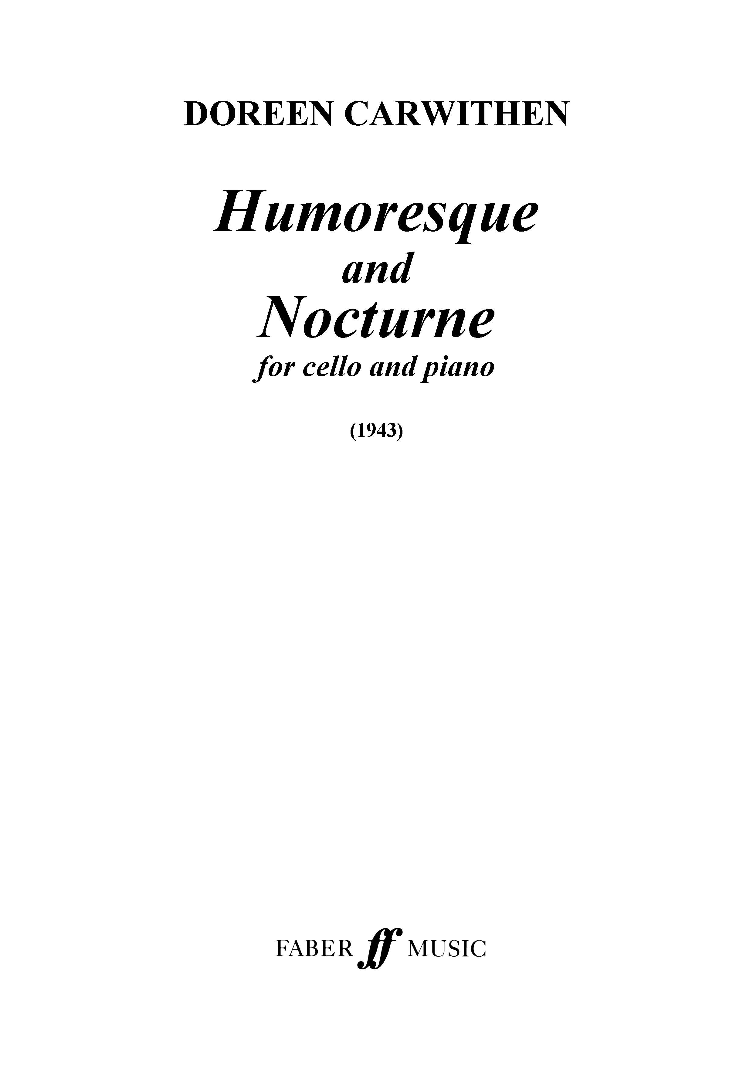 Humoresque And Nocturne