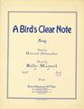 A Birds Clear Note Partituras Digitais