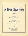 A Birds Clear Note