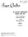 If Love Should Pass Me By Sheet Music