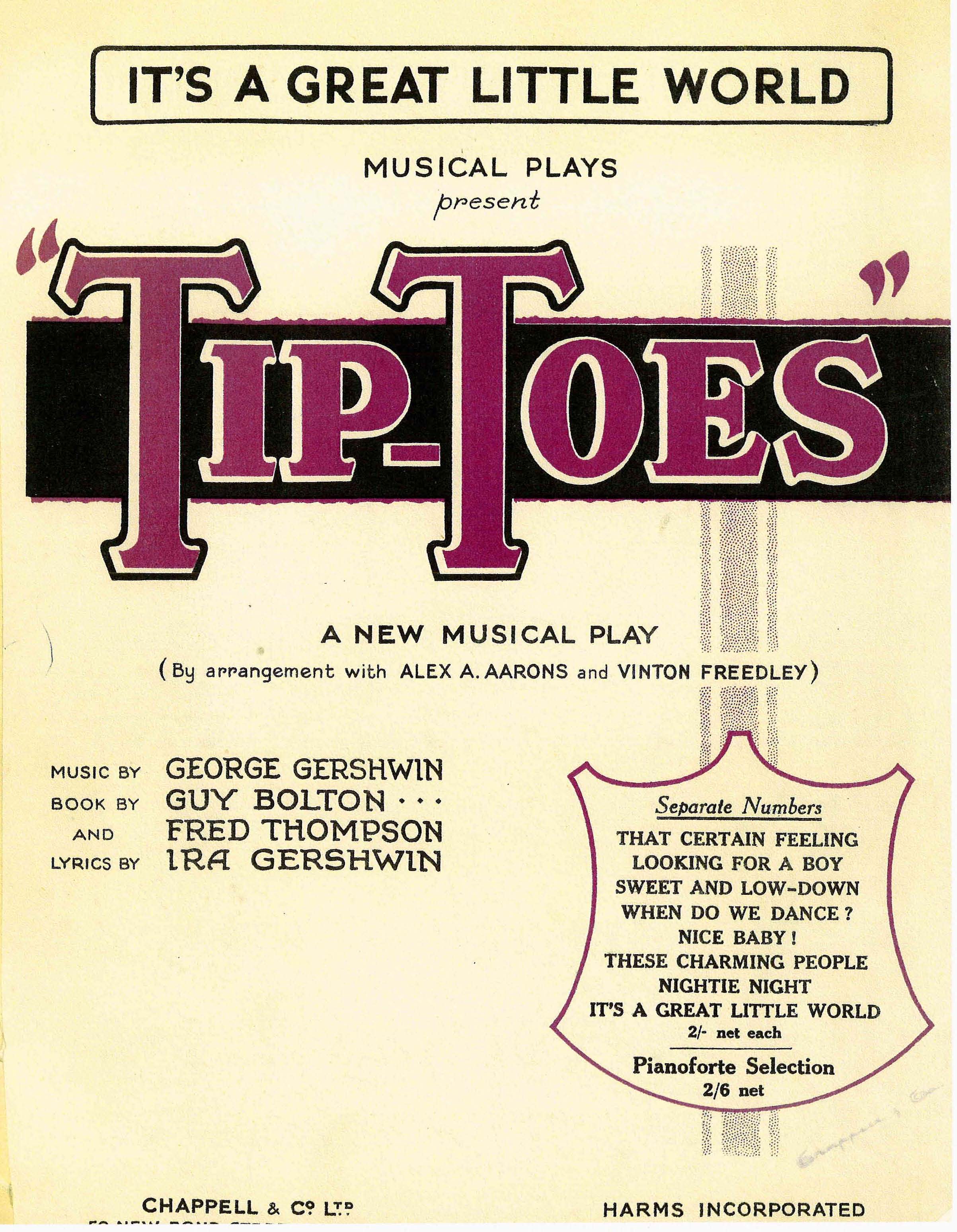 It's A Great Little World (from 'Tip-Toes')