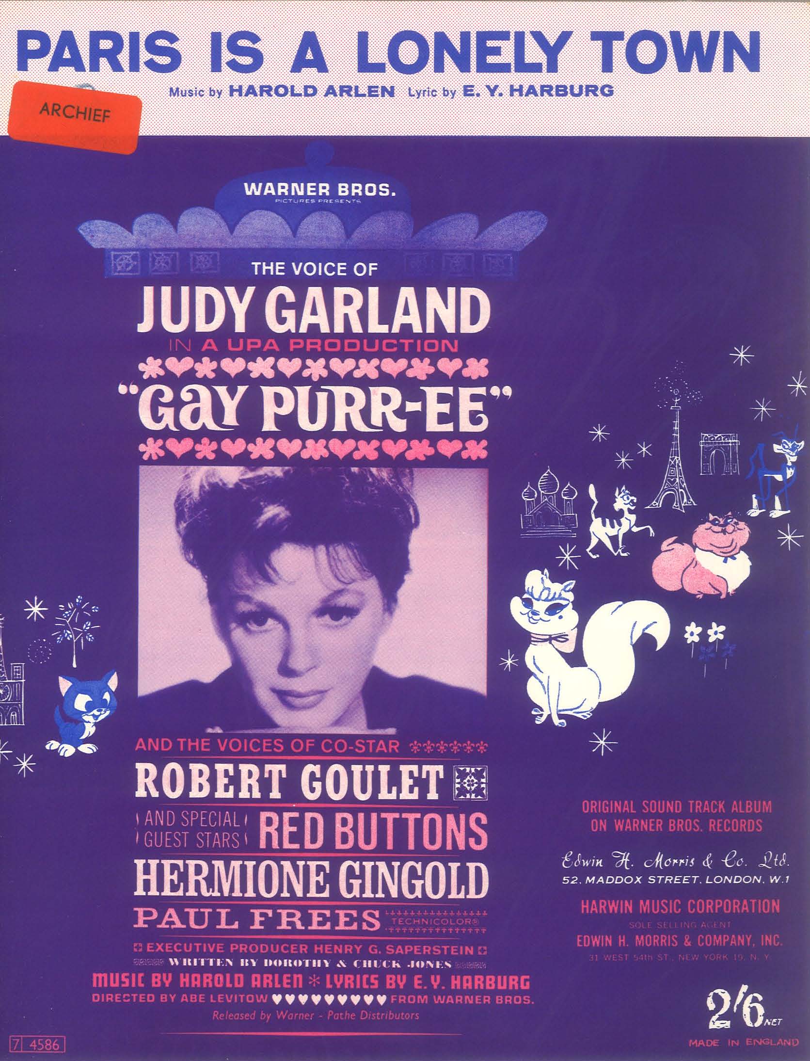 Paris Is A Lonely Town (from 'Gay Purr-ee')