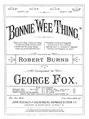 Bonnie Wee Thing (George Fox) Bladmuziek