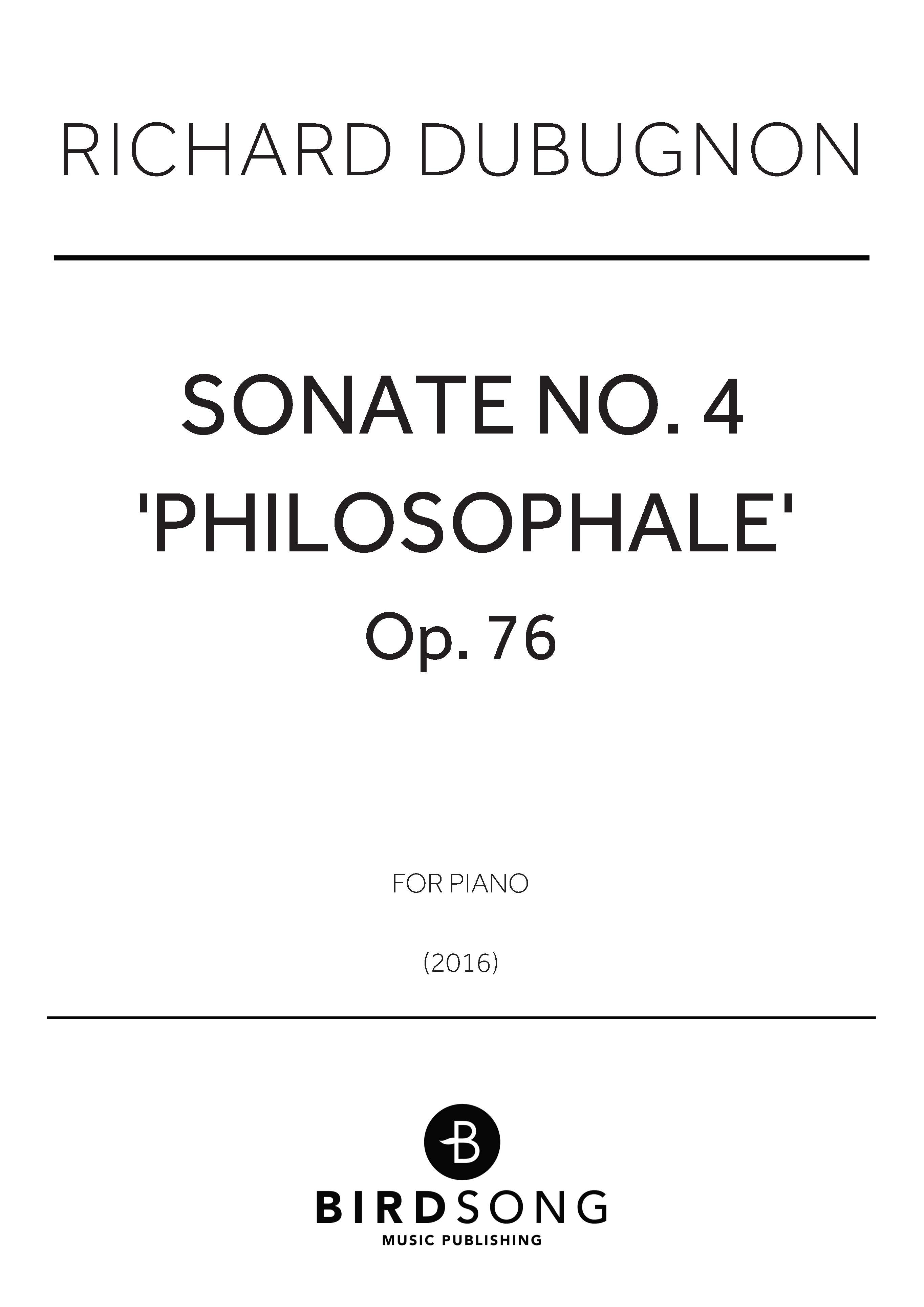 Sonate No.4 "Philosophale"