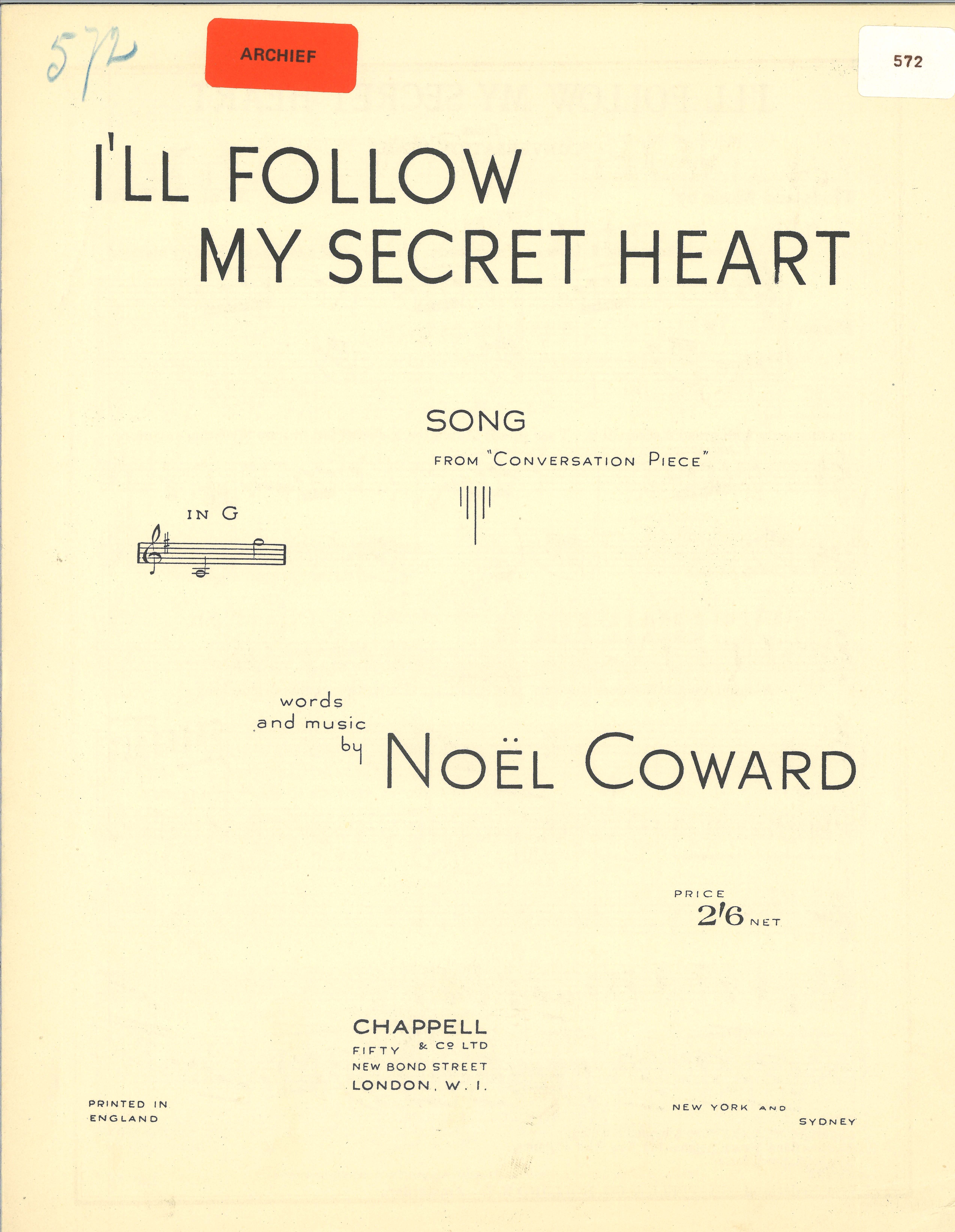 I'll Follow My Secret Heart (from 'Conversation Piece')