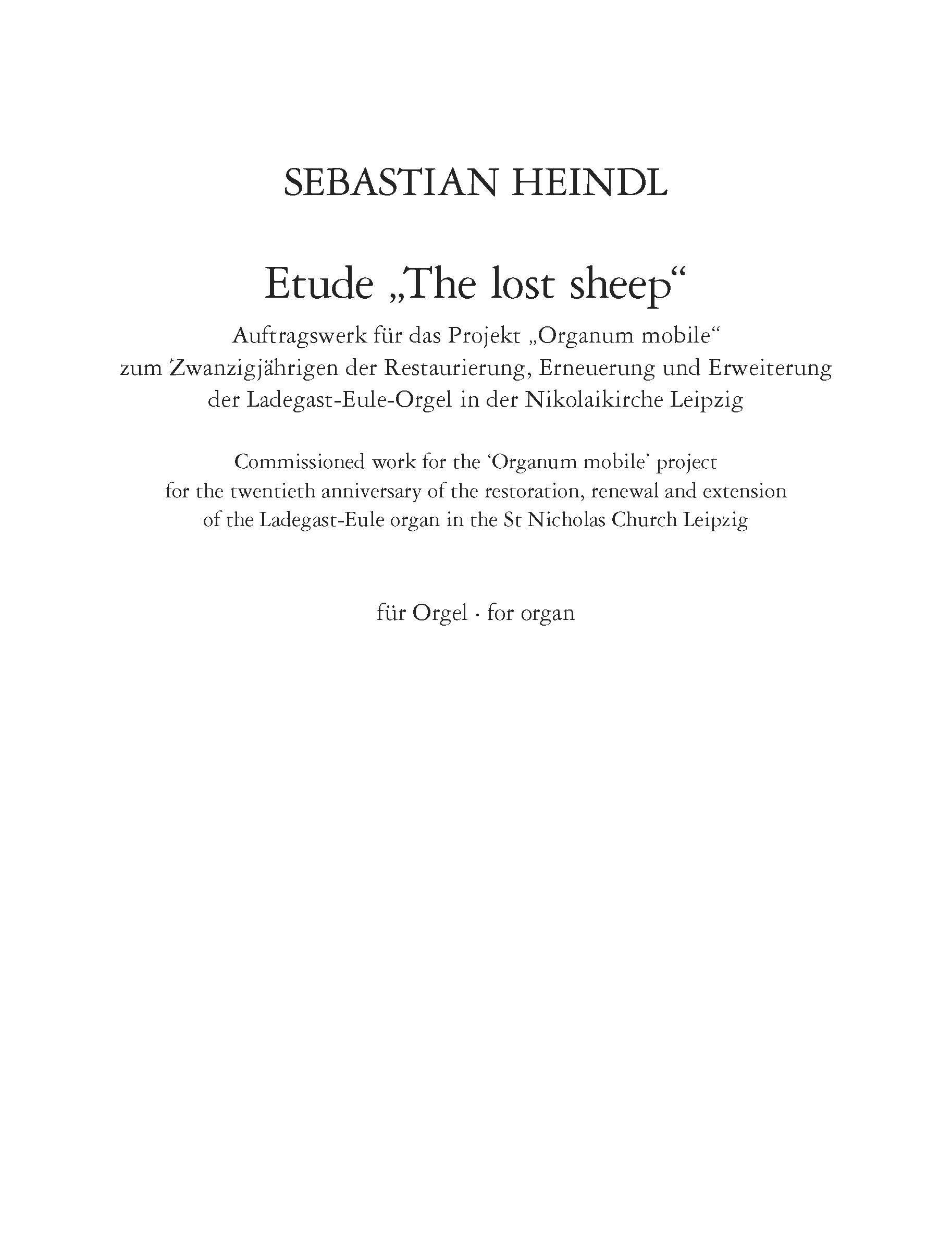 Etude 'The Lost Sheep'
