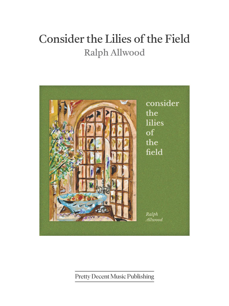 Consider the Lilies of the Field