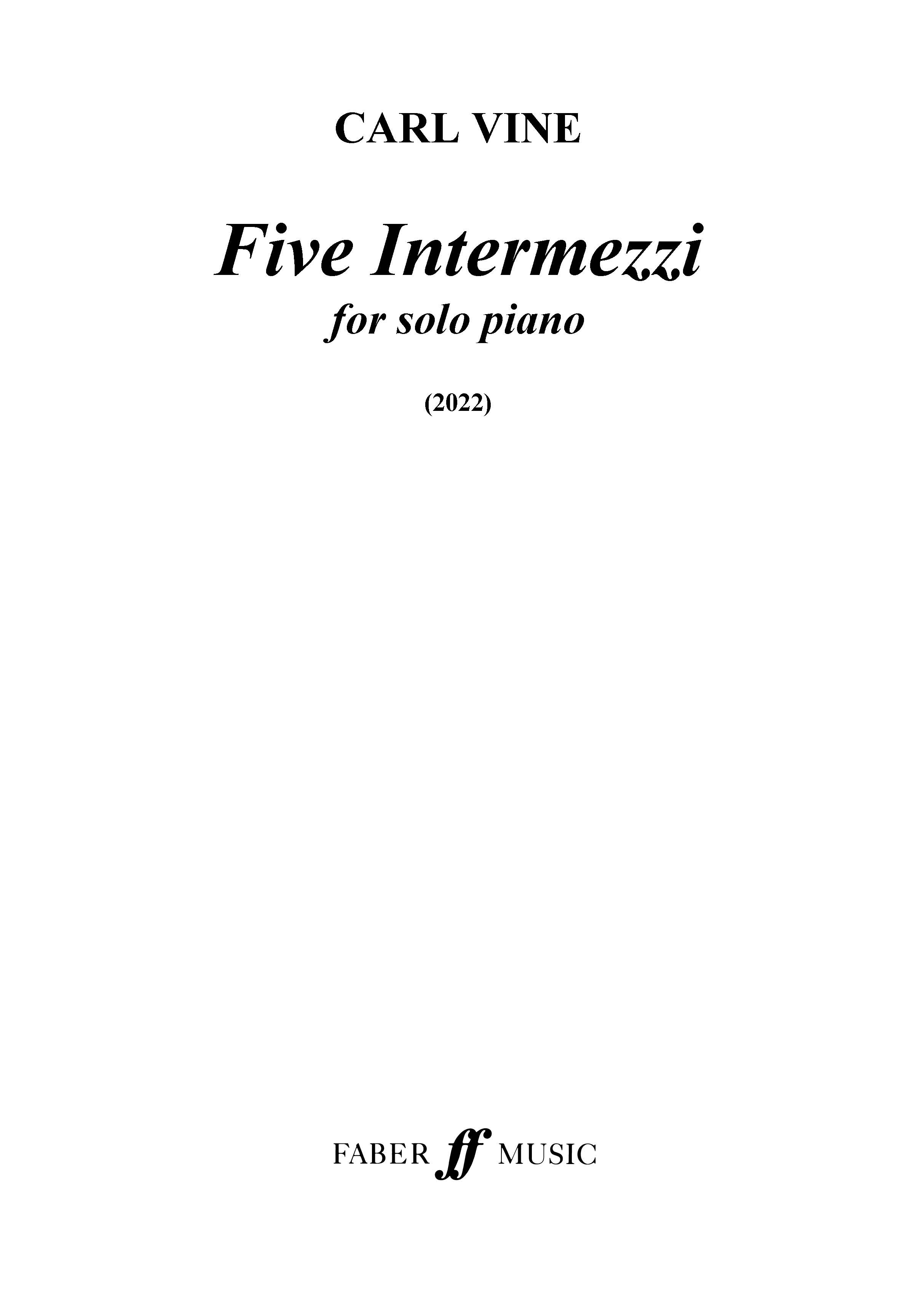 Five Intermezzi