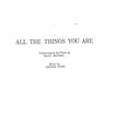 All The Things You Are, Are Mine Sheet Music