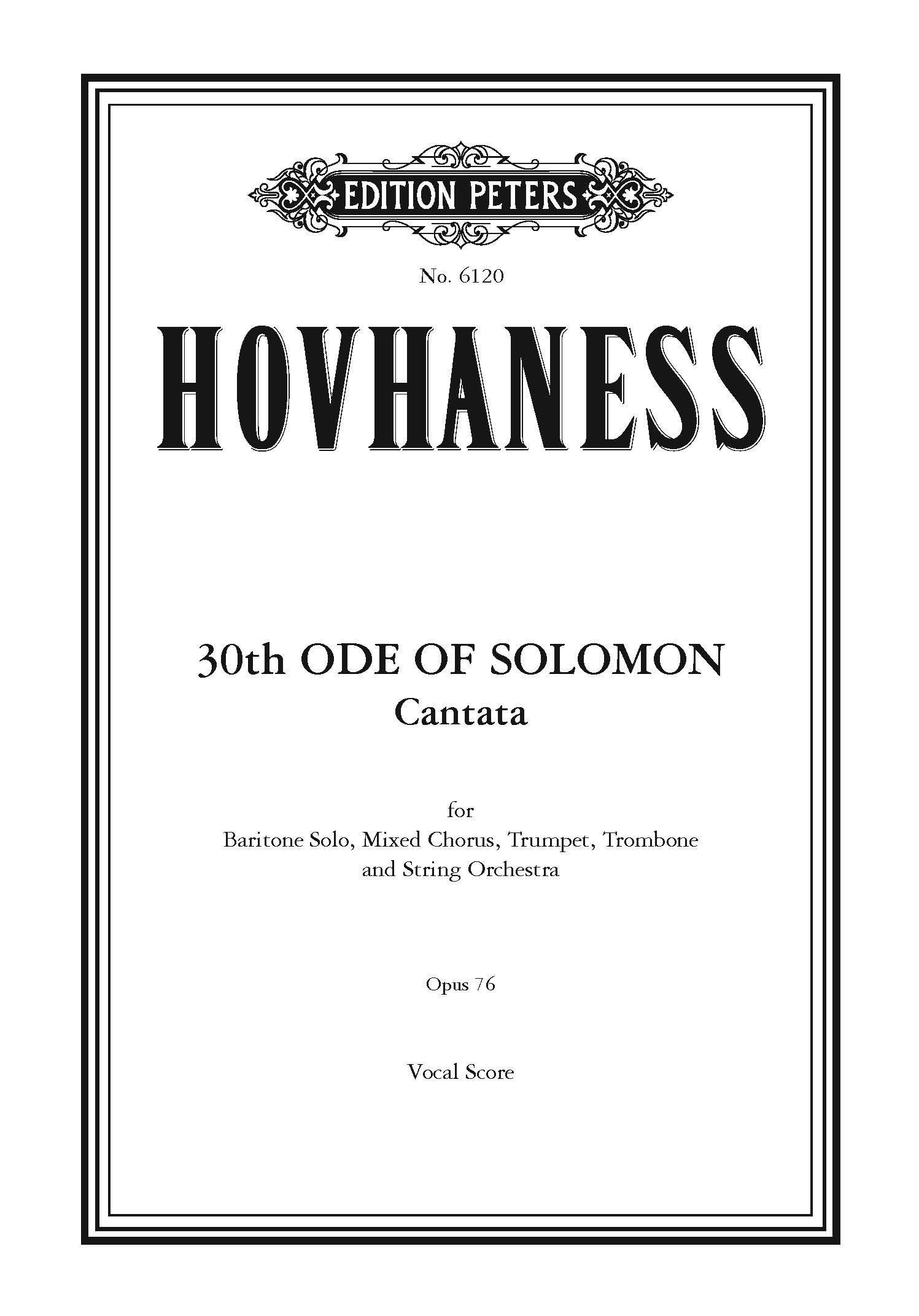 30th Ode Of Solomon Op.76