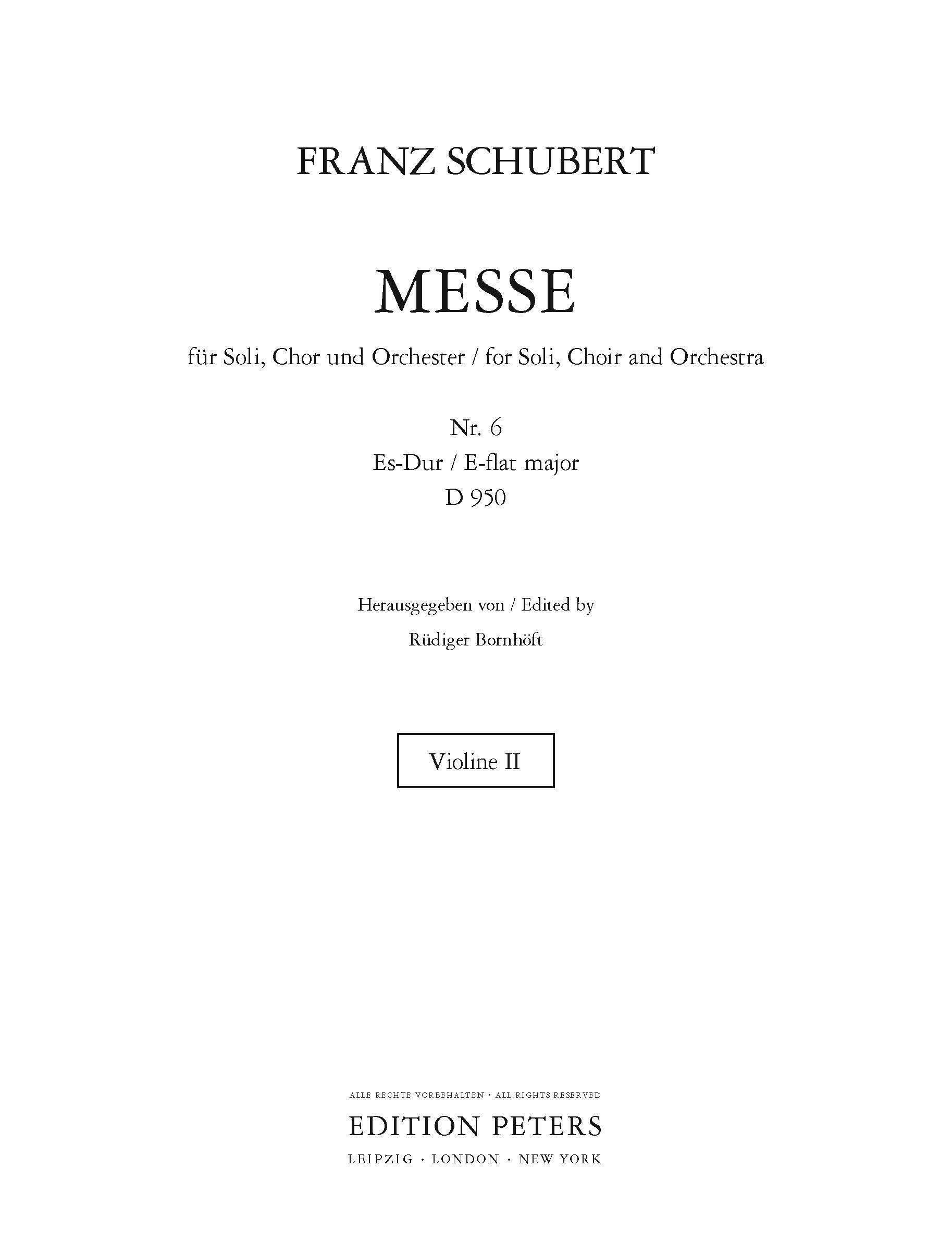 Mass in E flat D950