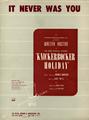 It Never Was You (from Knickerbocker Holiday) Sheet Music