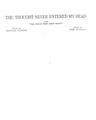 The Thought Never Entered My Head (from The House That Jack Built) Partituras