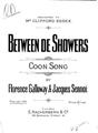 Between De Showers Partiture