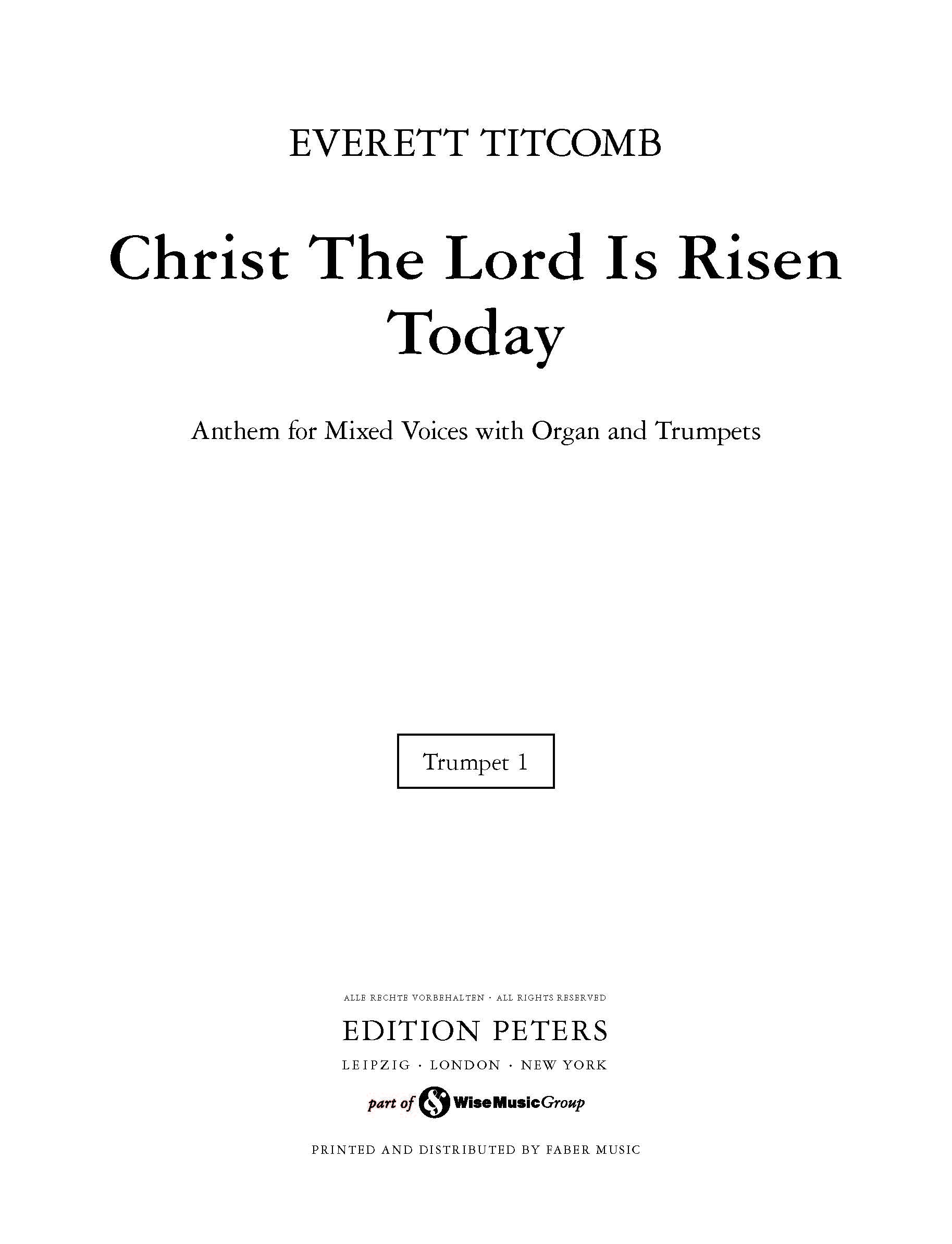 Christ The Lord Is Risen Today
