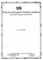 If Its Good Enough For The Birds And Bees (Its Good Enough For You And Me) Sheet Music