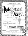 An Alphabetical Diary Partituras