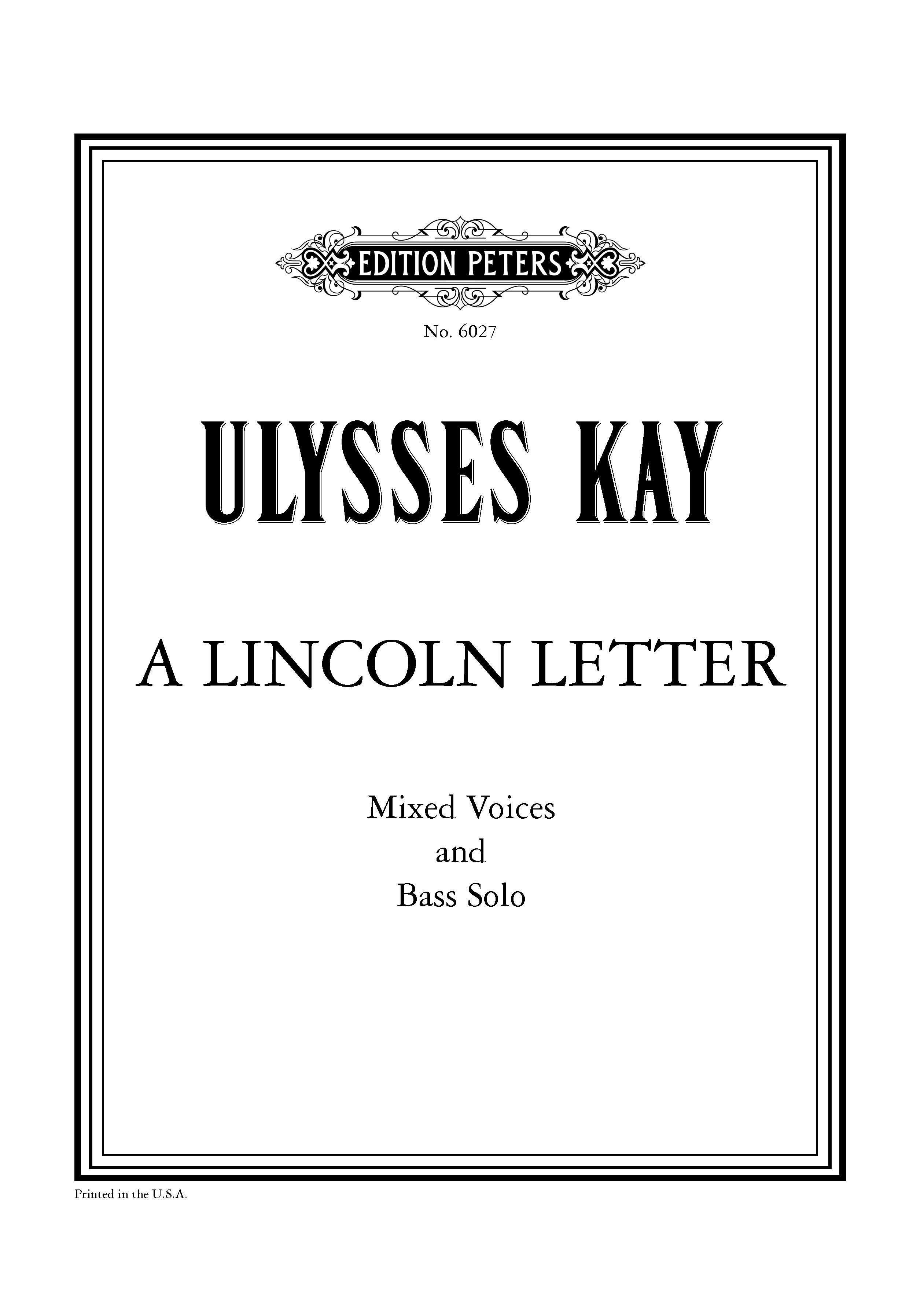 A Lincoln Letter