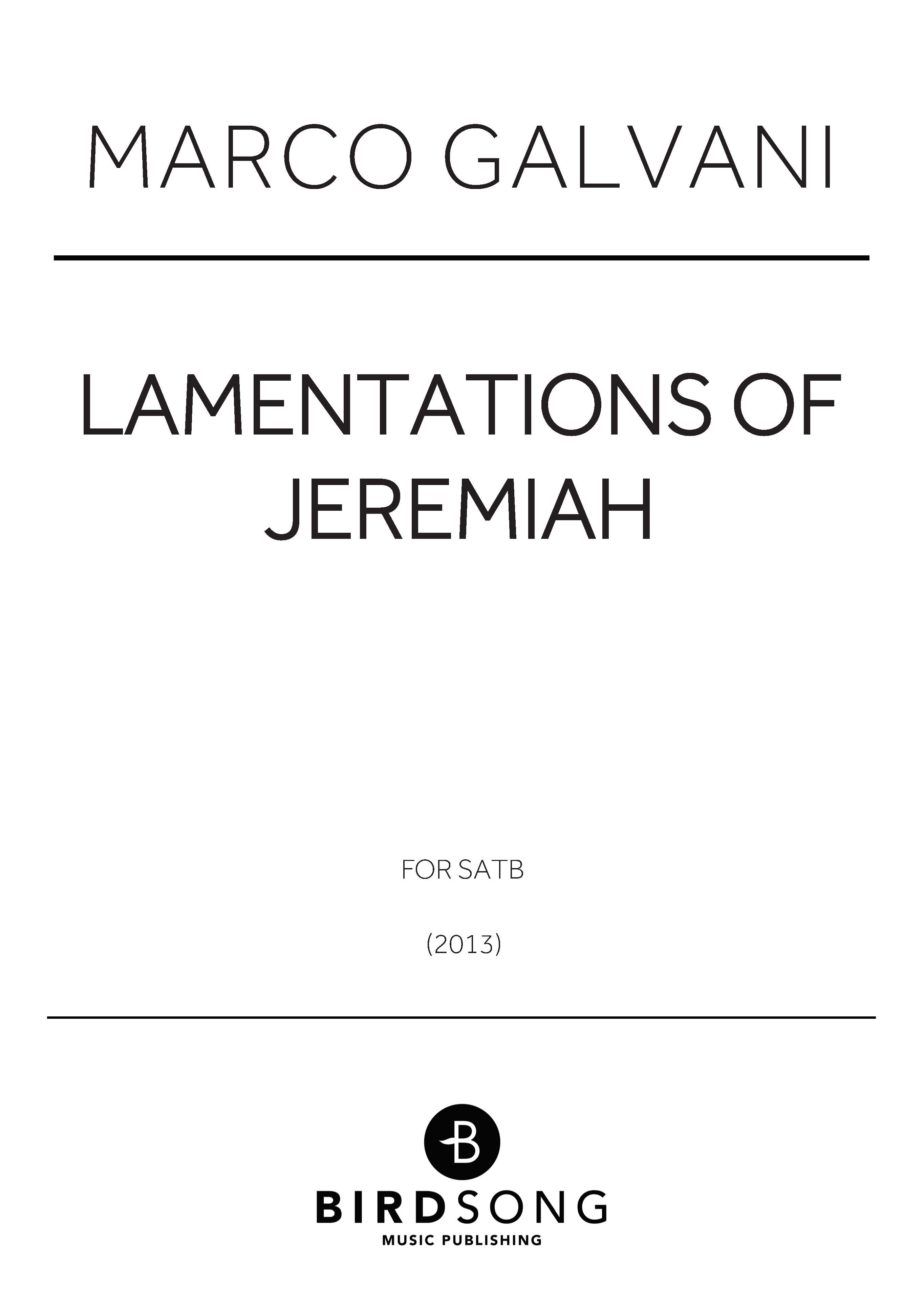 Lamentations Of Jeremiah