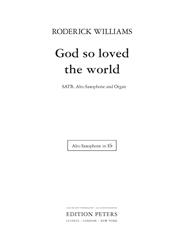 God so loved the world (Alto Saxophone)