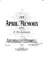 An April Memory Sheet Music