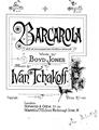 Barcarola (Ivan Tchakoff) Sheet Music