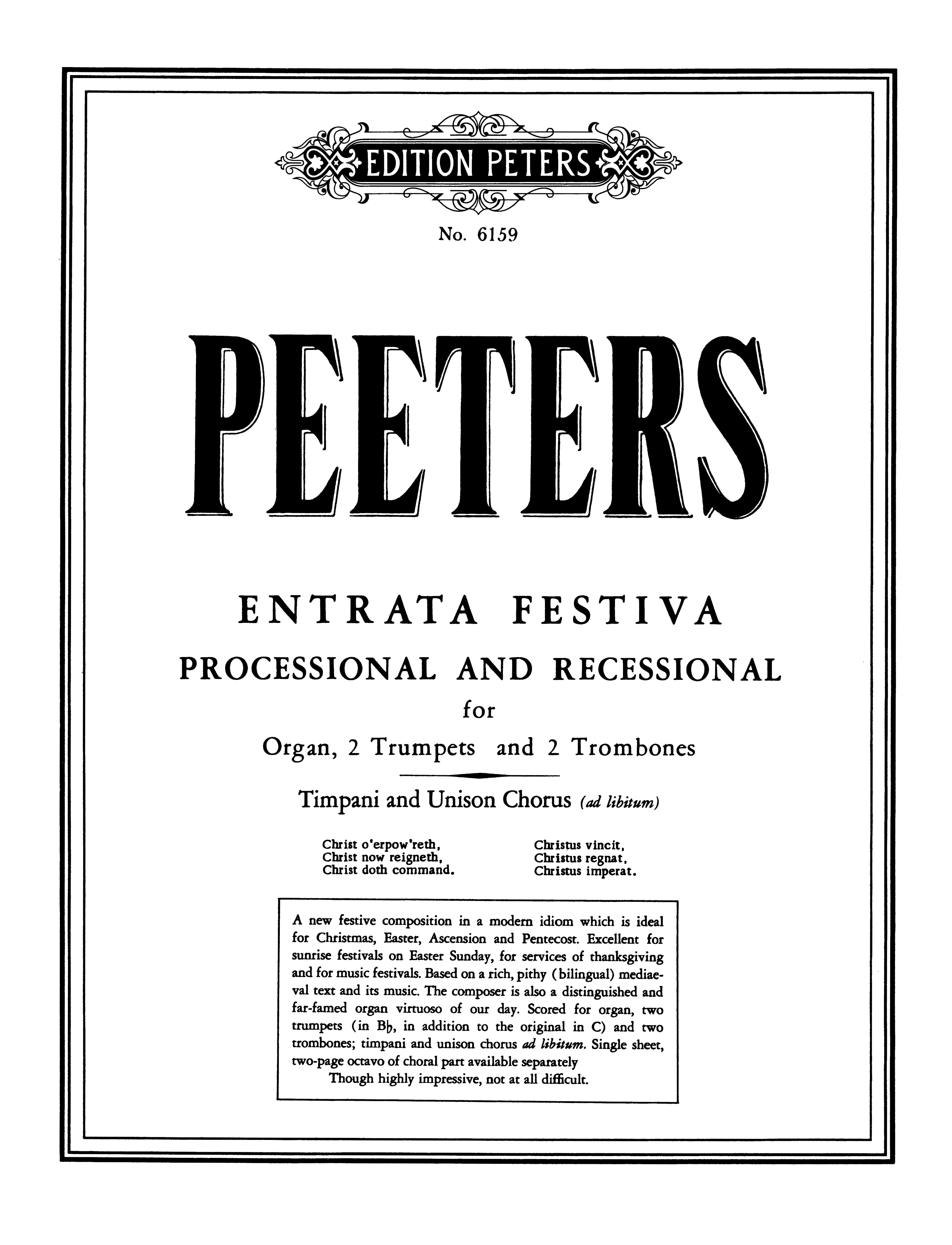 Entrata Festiva (Processional and Recessional) (Score & Parts)
