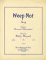 Weep Not