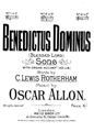 Benedictus Dominus Sheet Music