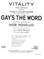 Vitality (from Gays The Word) Sheet Music