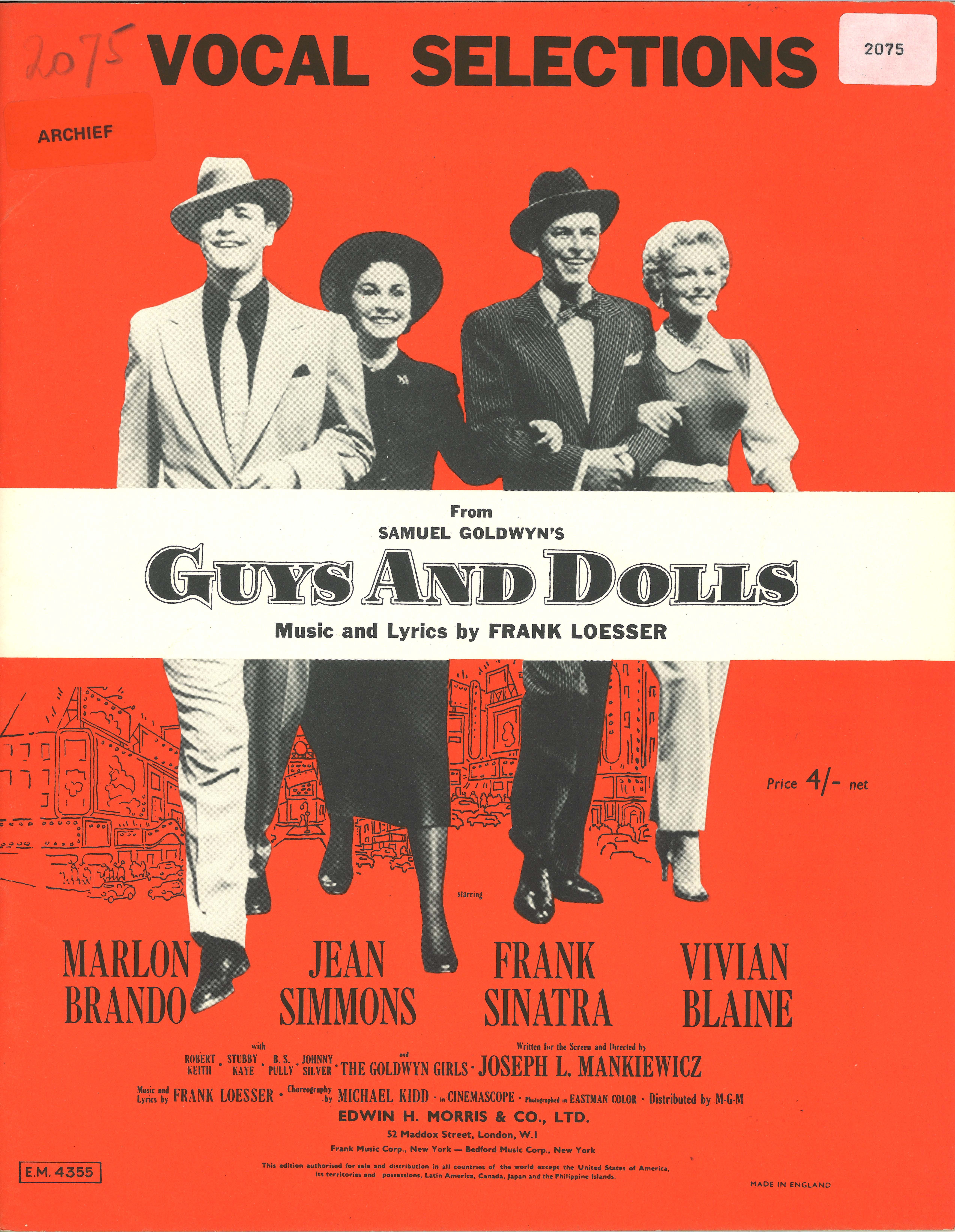 Frank Loesser: Guys and Dolls (Piano/Vocal/Guitar) Digital Sheet Music ...