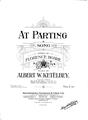 At Parting (Albert W. Ketèlbey) Sheet Music