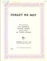 Forget Me Not (Tommie Connor, Kay Anderson, Kathy Holt, Edward Lisbona) Partiture