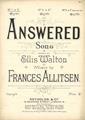 Answered (Frances Allitsen) Sheet Music
