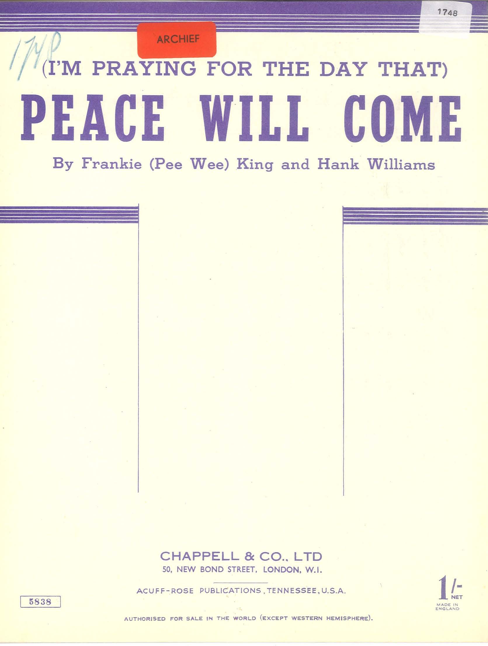 (I'm Praying For The Day That) Peace Will Come