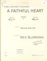 (Time Cannot Change) A Faithful Heart Sheet Music