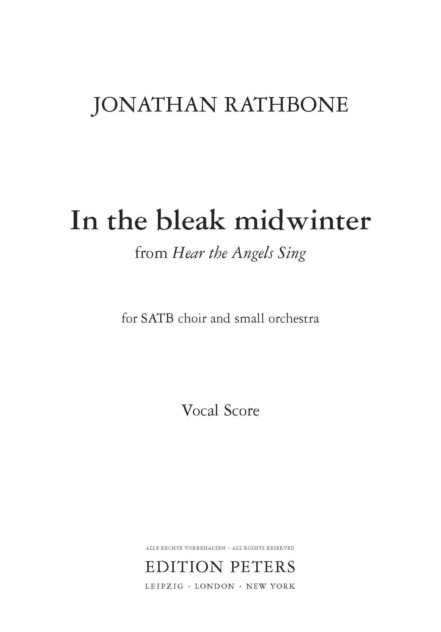 In the Bleak Midwinter