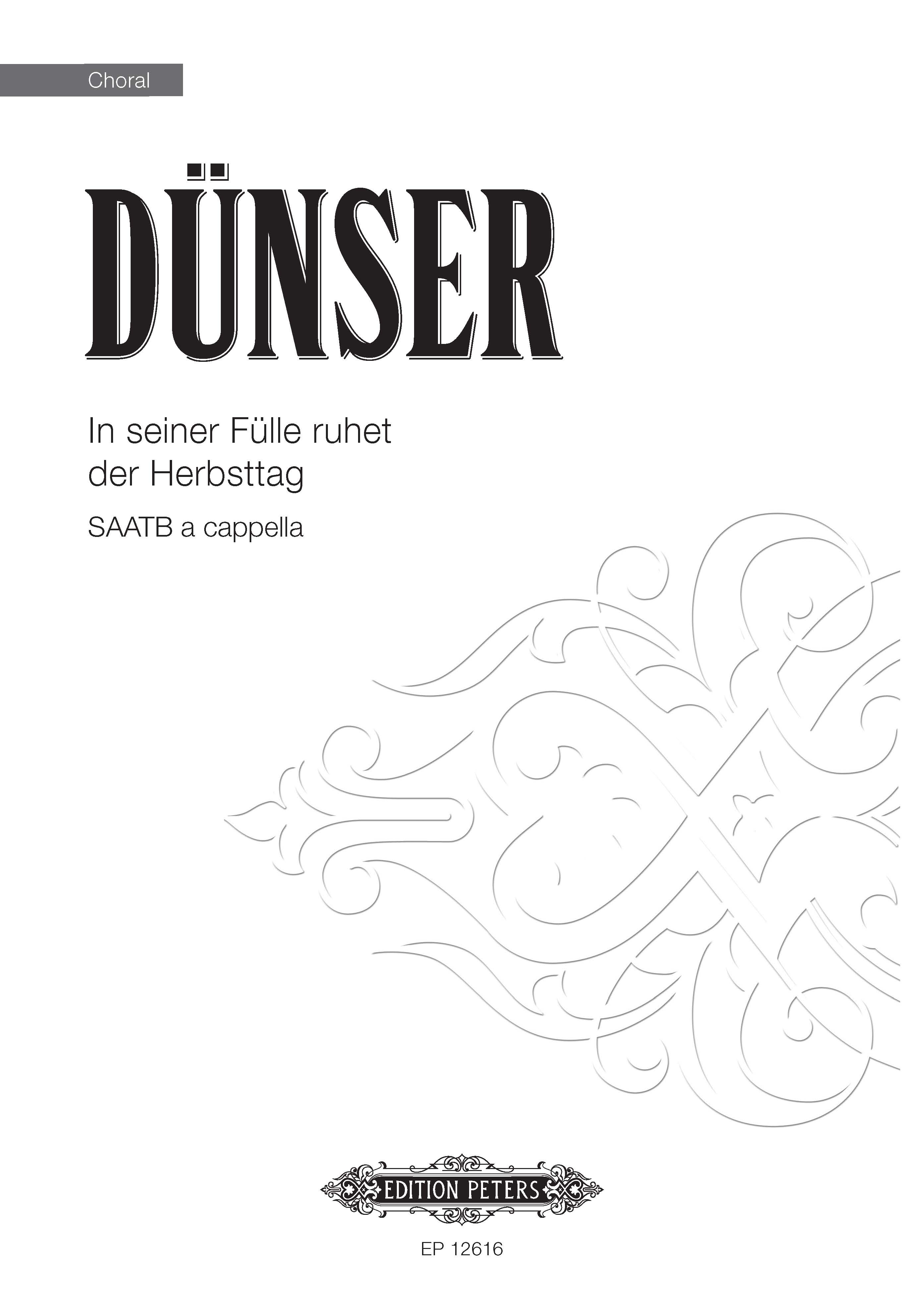 In seiner Fülle ruhet der Herbsttag