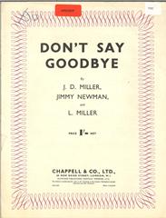 Don't Say Goodbye