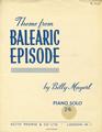 Theme From Balearic Episode Sheet Music