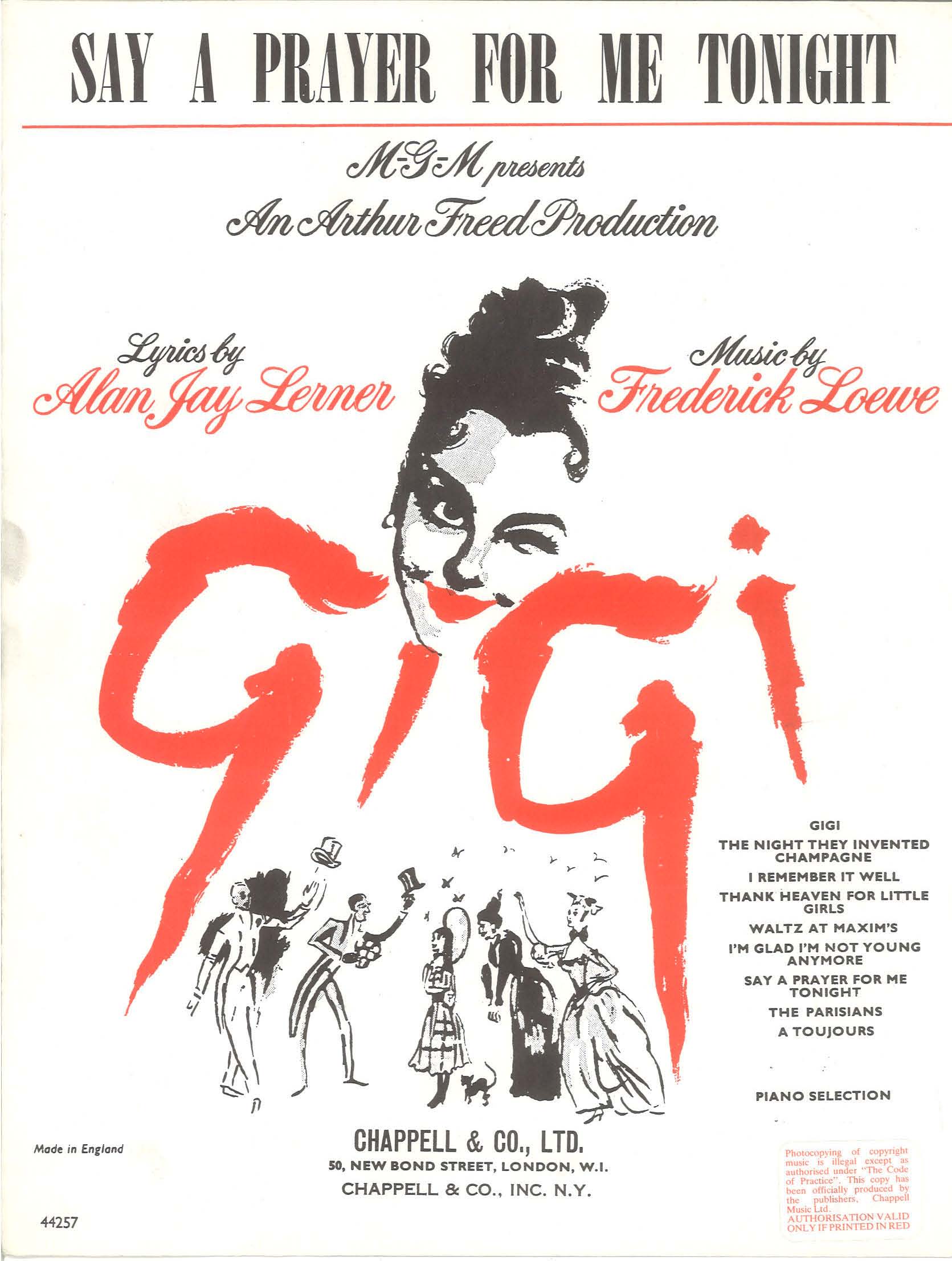 Say A Prayer For Me Tonight (from 'Gigi')