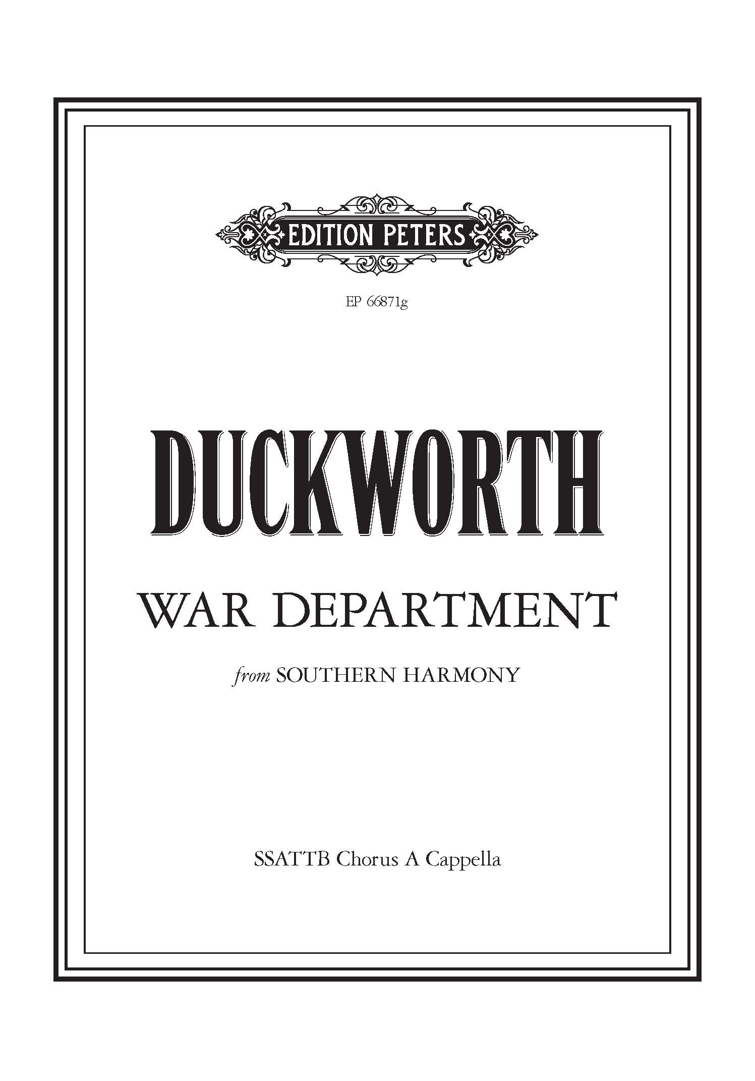 War Department (from 'Southern Harmony')