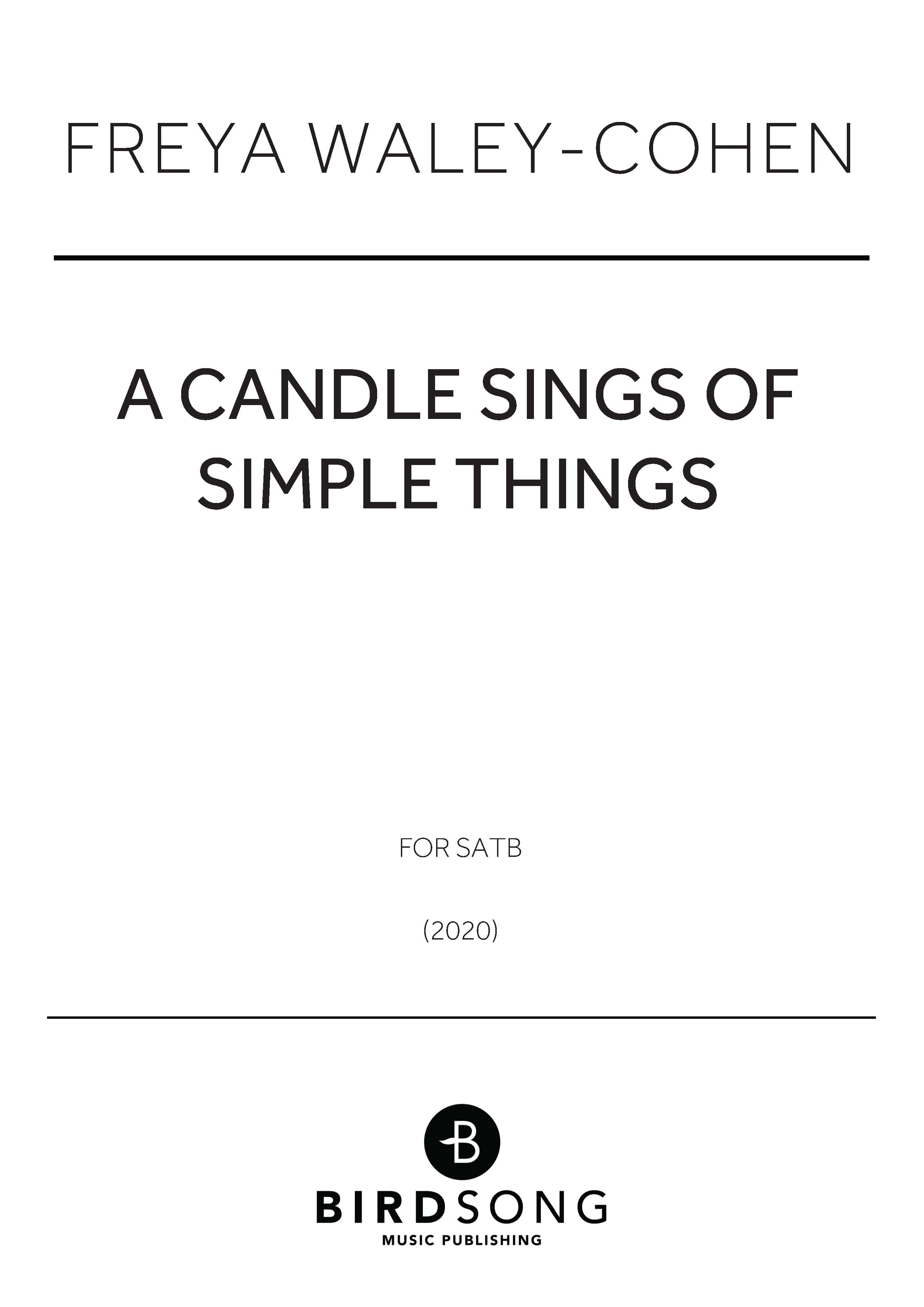 A Candle Sings Of Simple Things